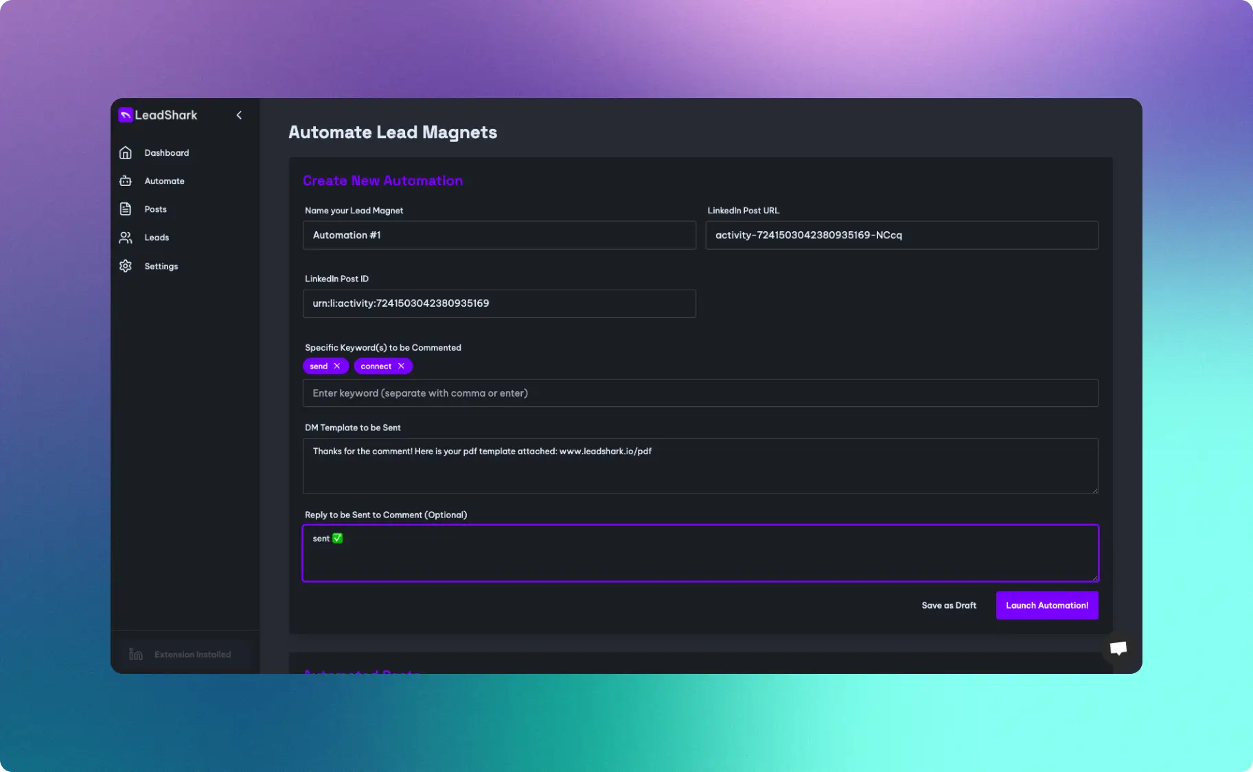 LeadShark on Peerlist