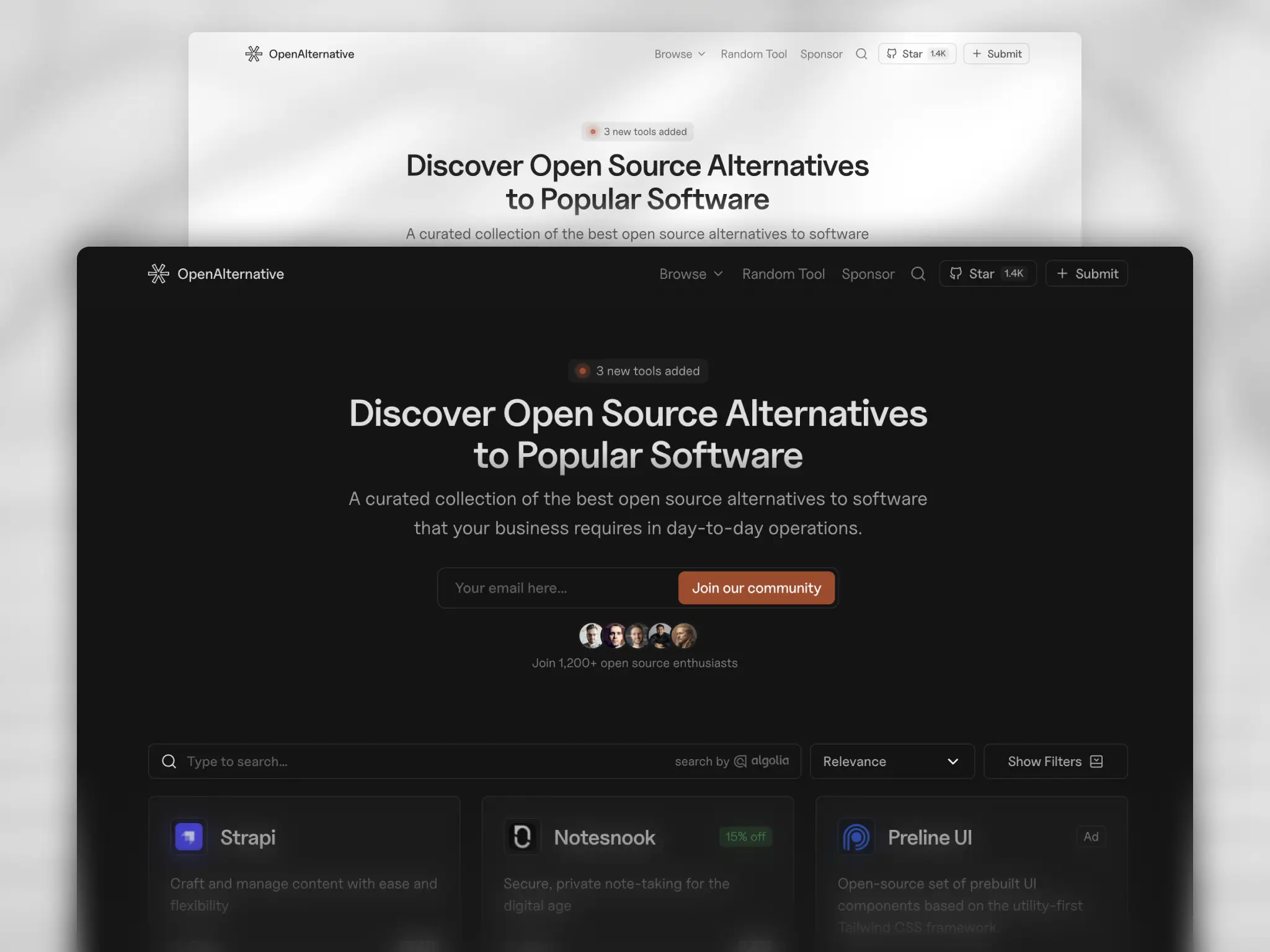 OpenAlternative on Peerlist