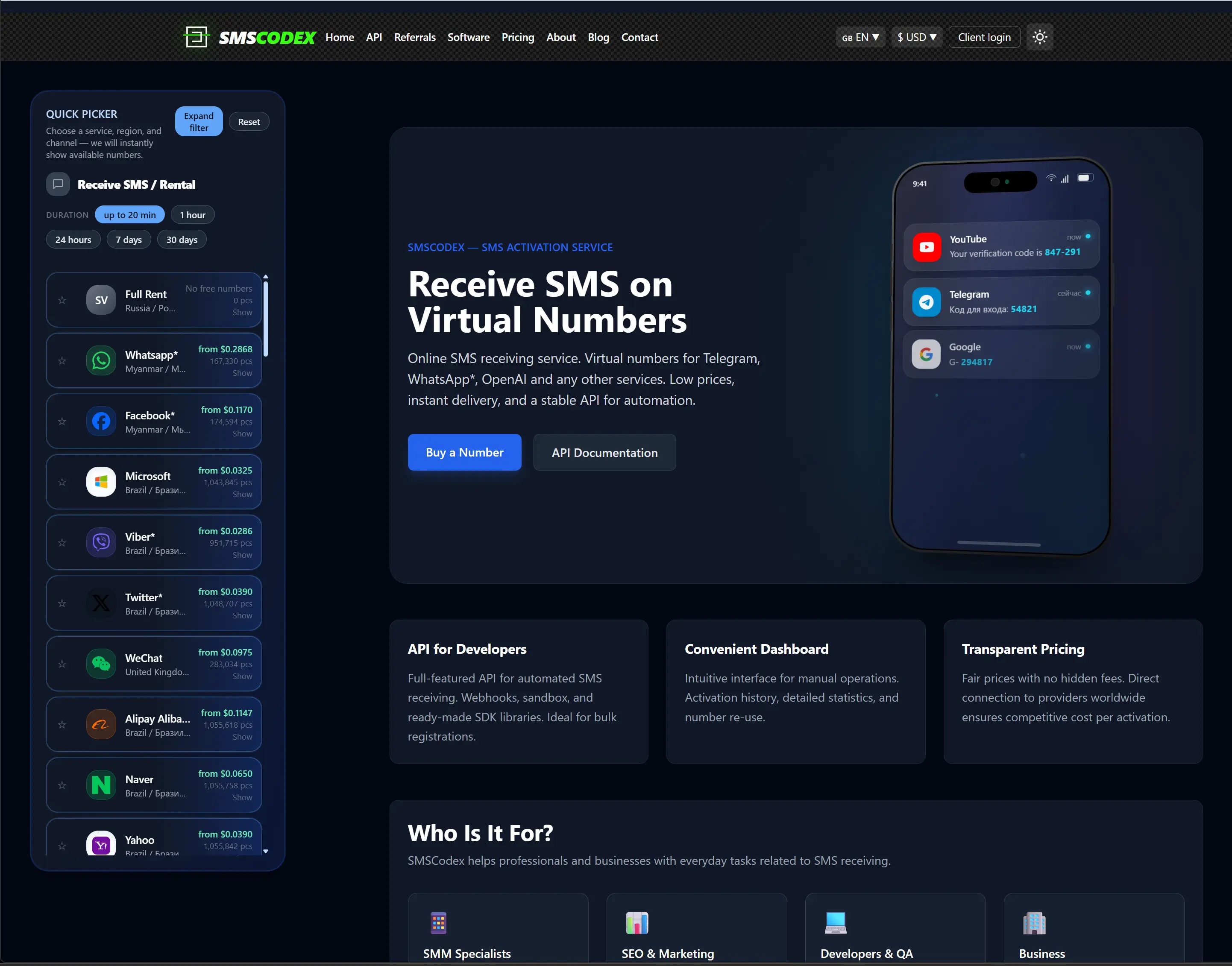 SMSCodex on Peerlist