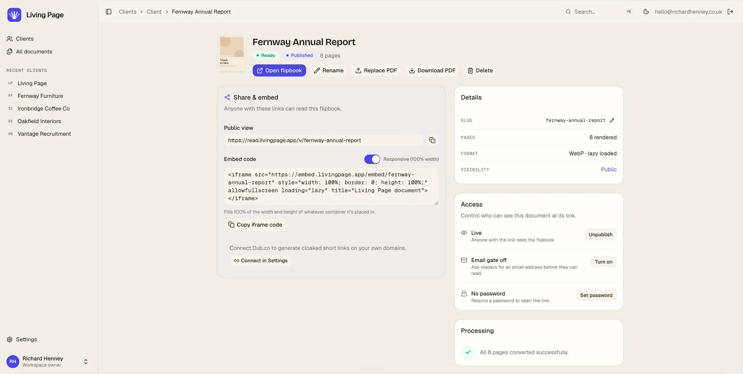 livingpage.app on Peerlist
