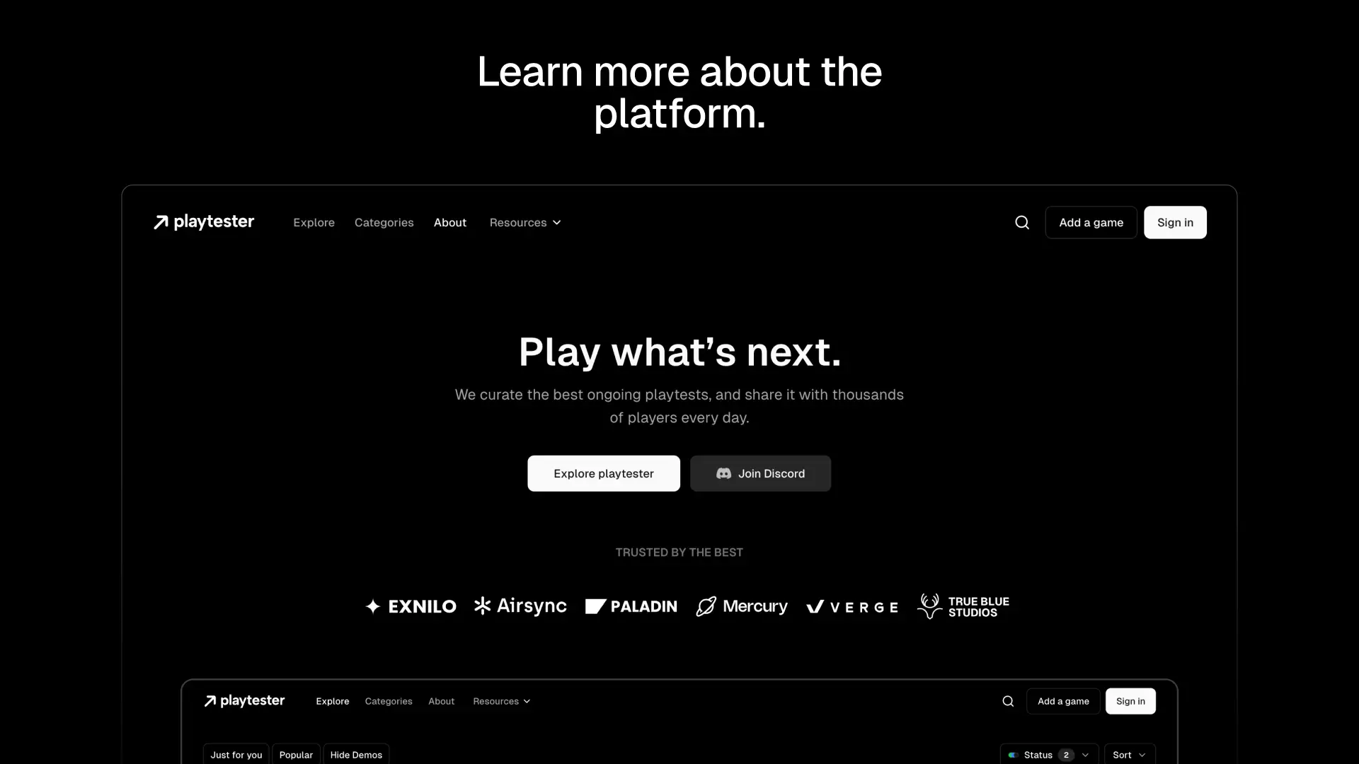 Playtester on Peerlist