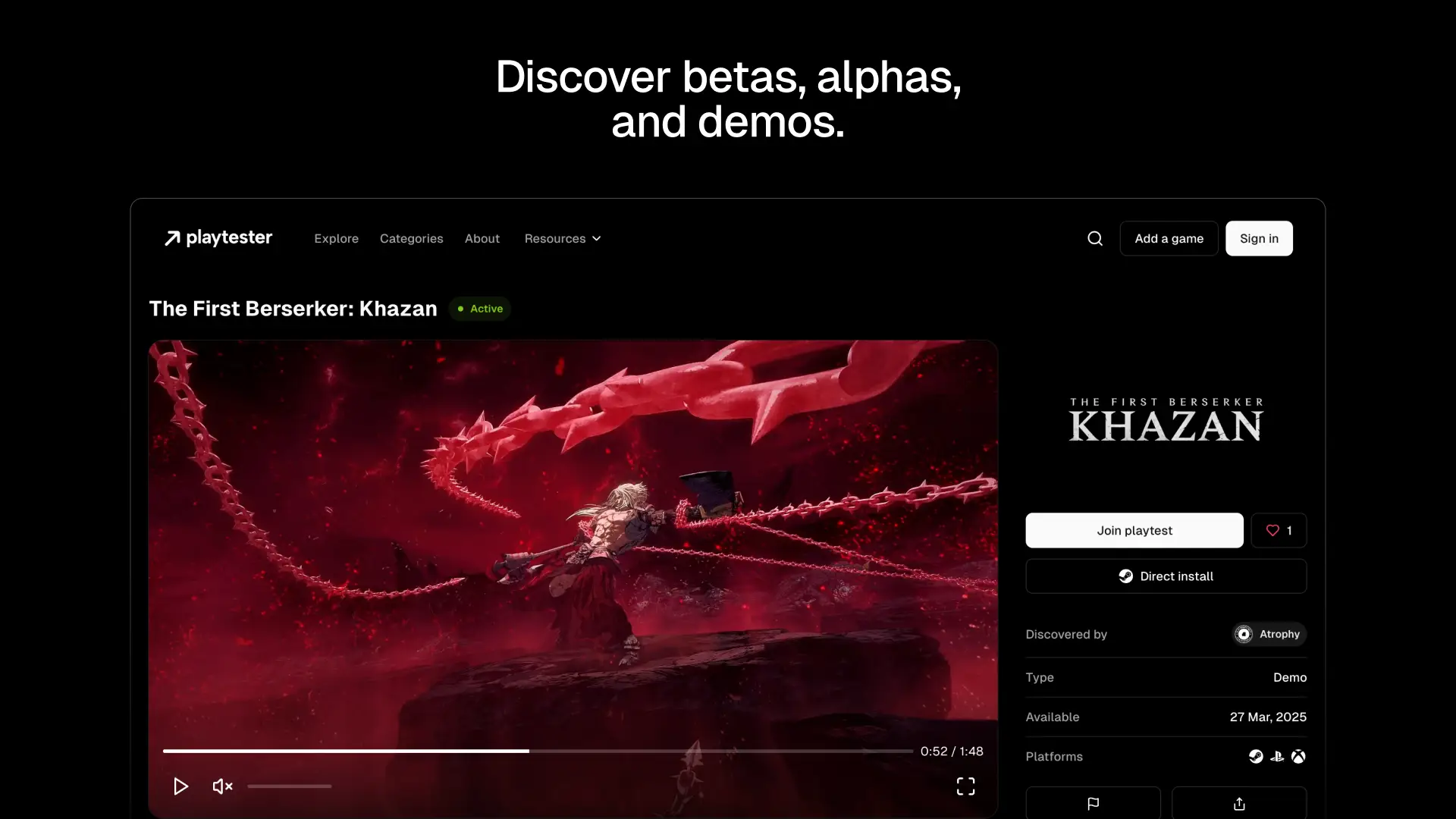 Playtester on Peerlist