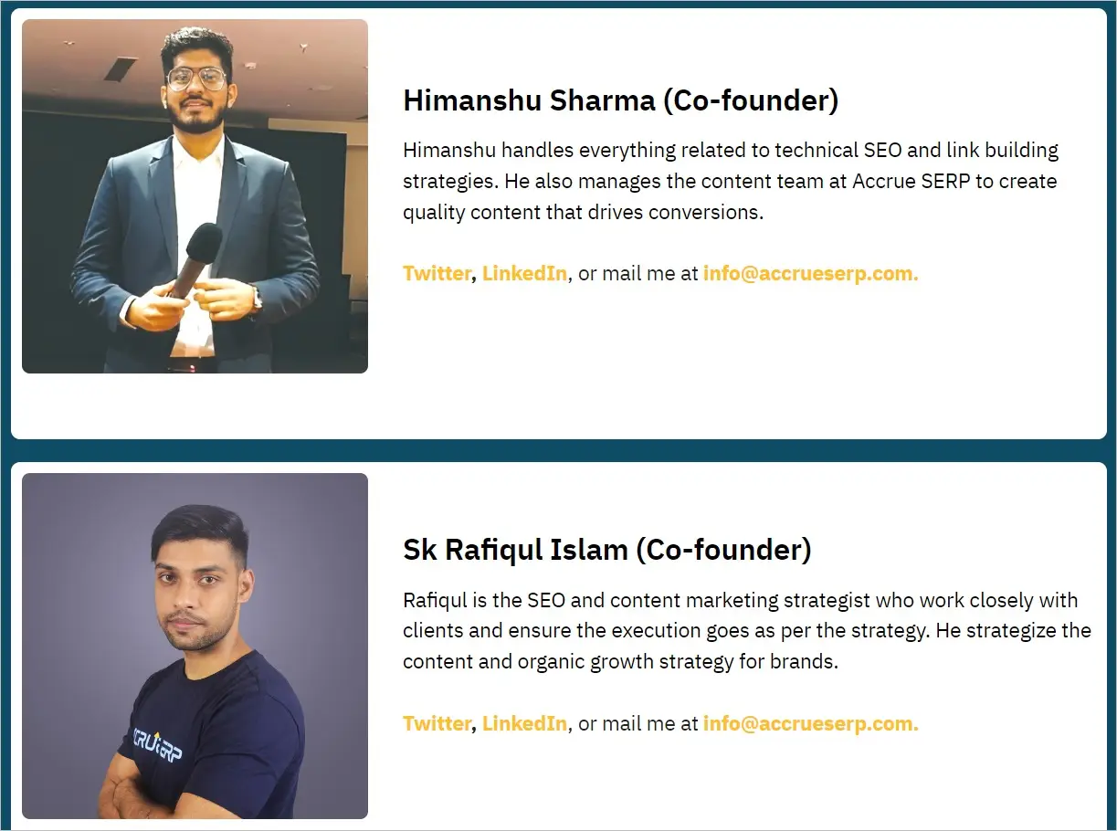 Accrue SERP on Peerlist