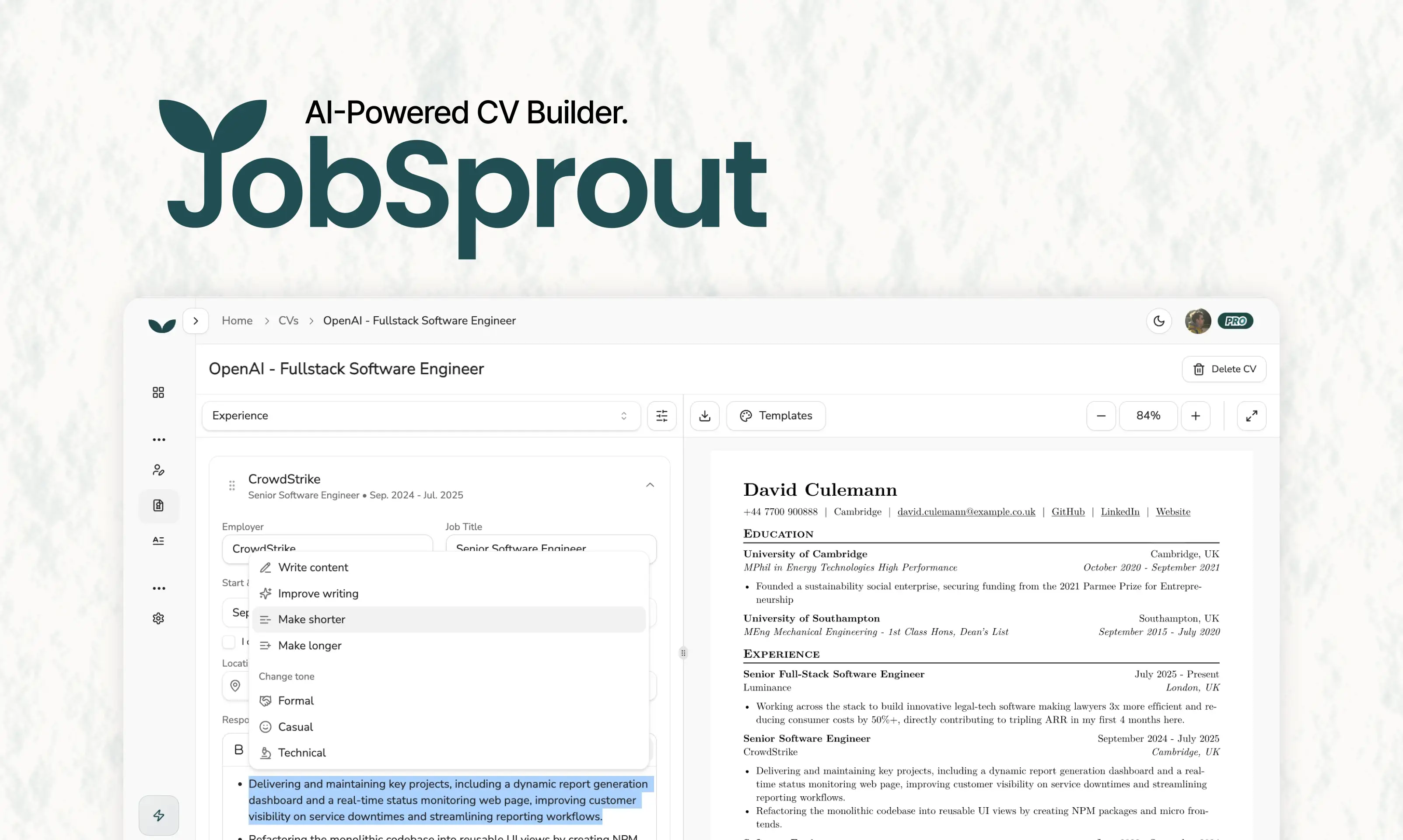 JobSprout on Peerlist