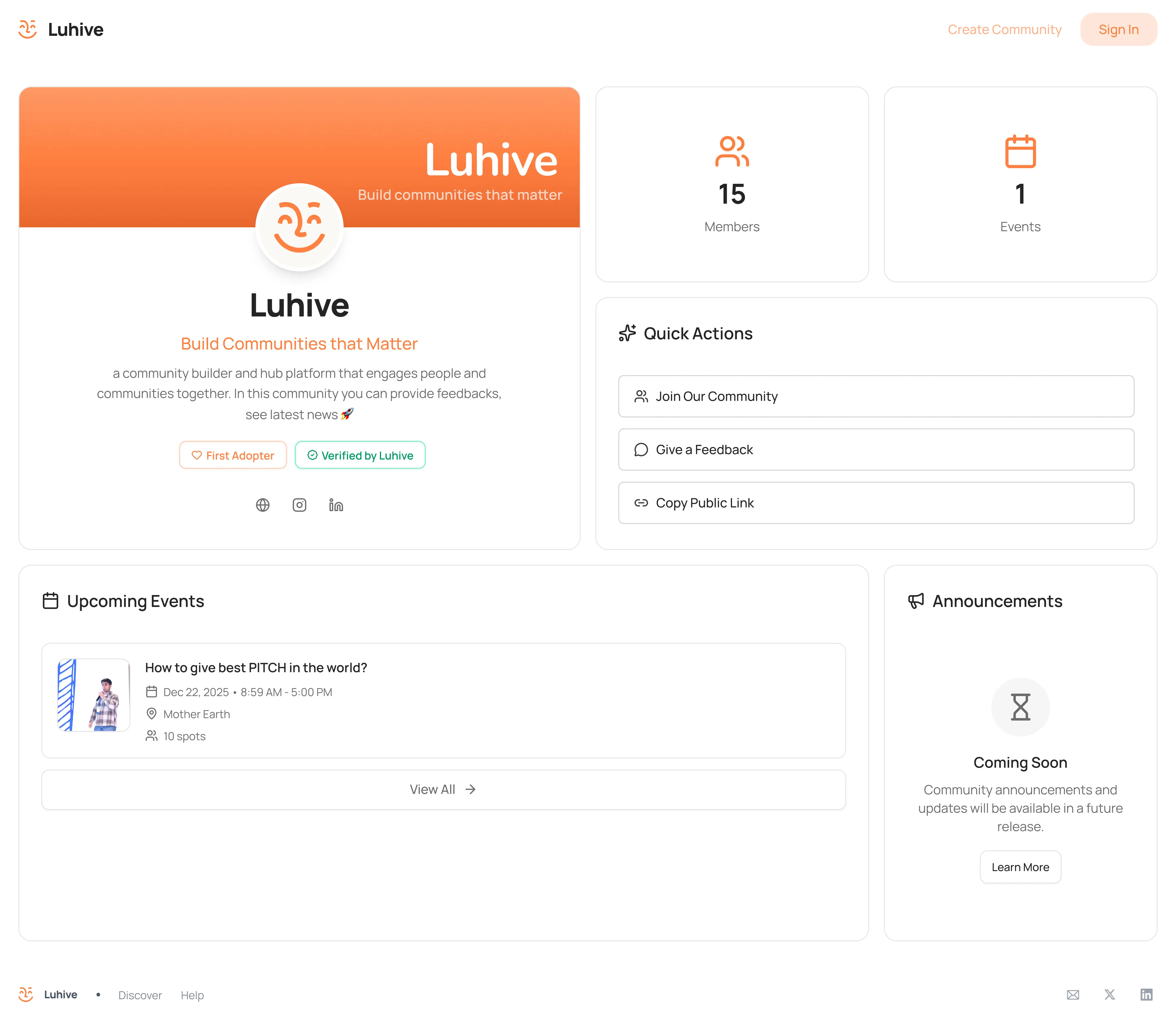 Luhive on Peerlist