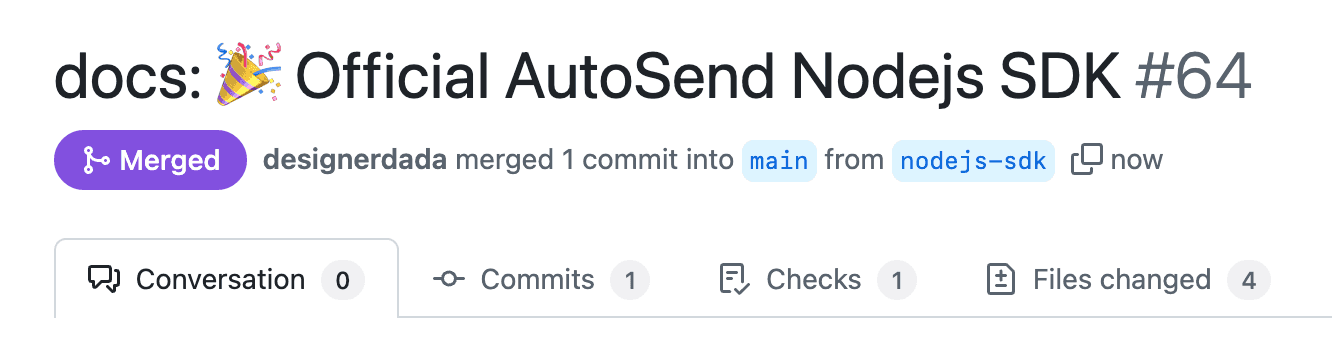 We shipped the official AutoSend Node.js SDK.